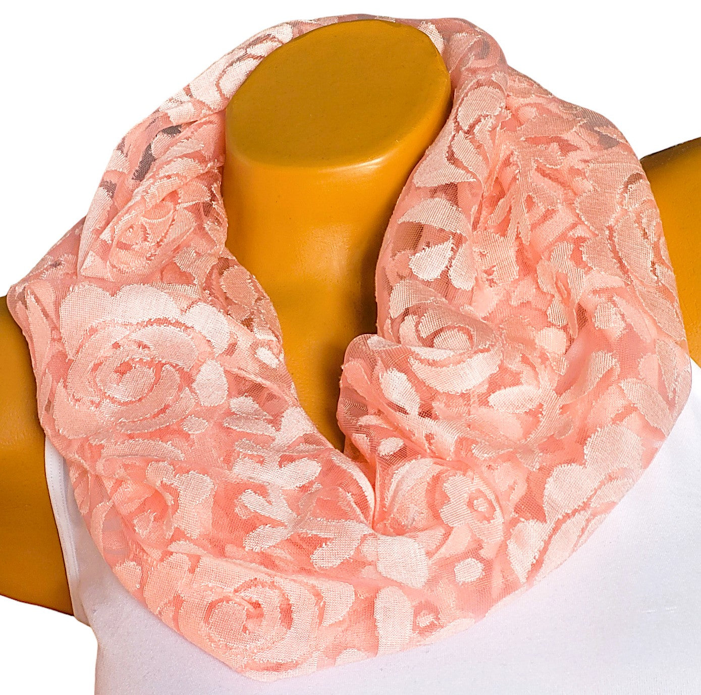 Spitzen - Loop mit Blumenmuster in versch. Farben