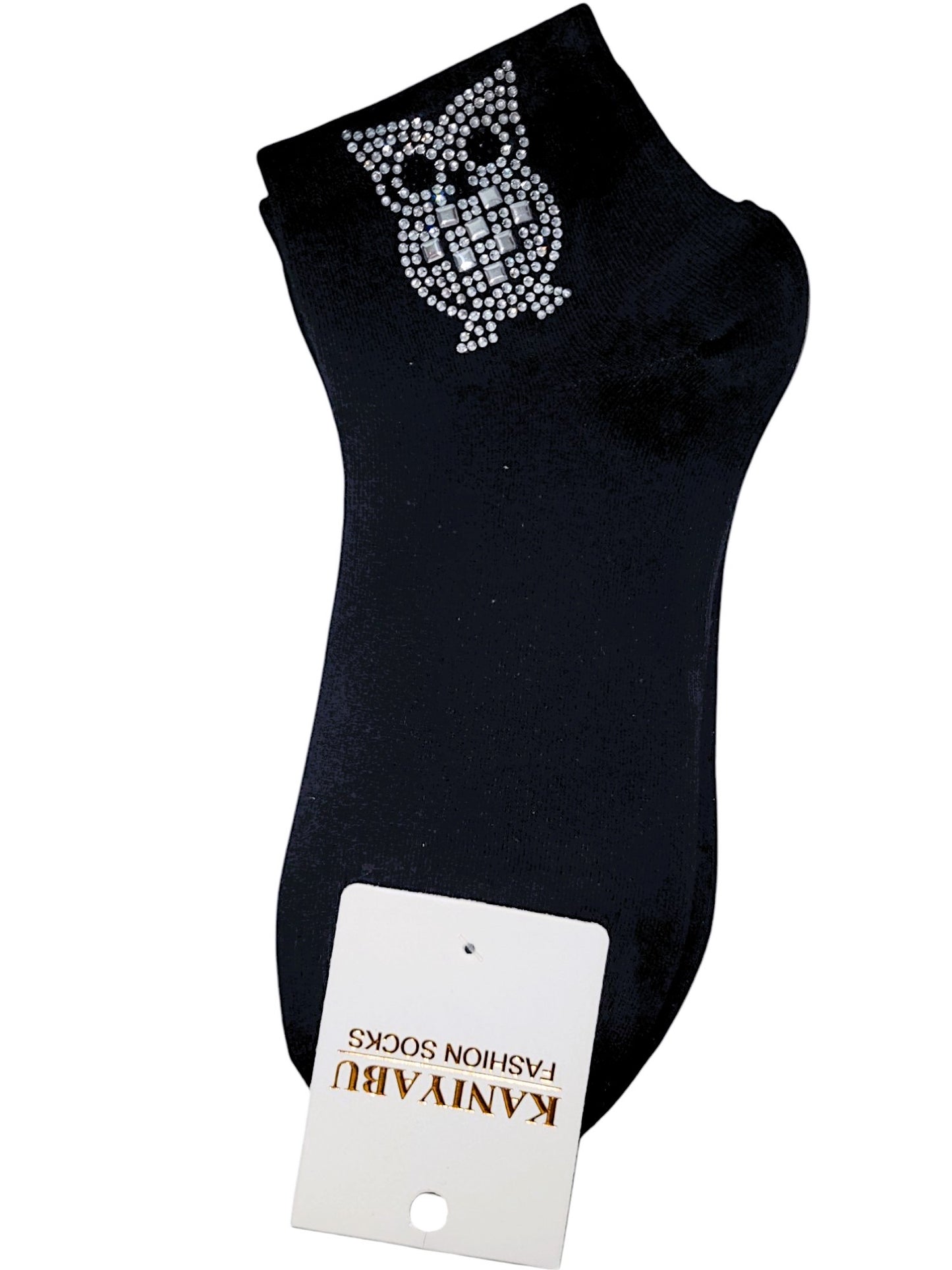 Söckchen mit Strass Eule Onesize Gr. 38-41