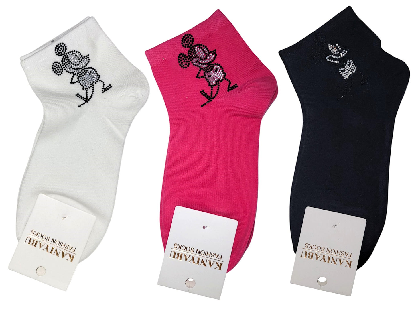 Söckchen mit Strass - Motiv Mickey -Größe 38 - 41