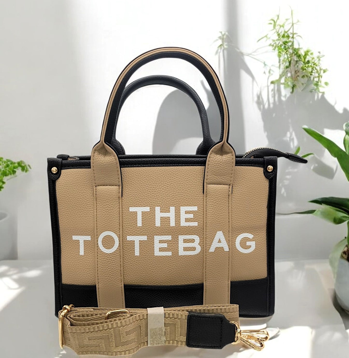 Zweifarbige kleine Handtasche "THE TOTEBAG" in 3 Farben