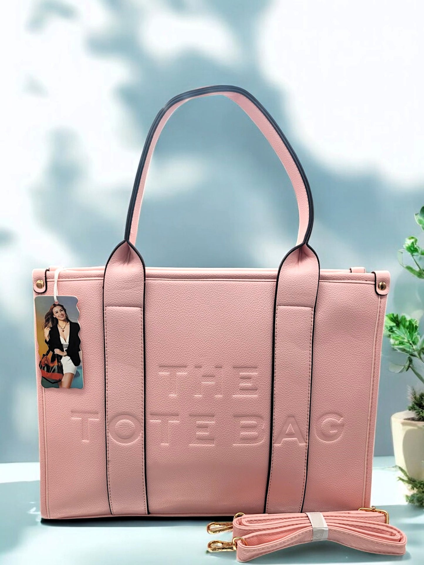Große Shopper "THE TOTEBAG" mit Ledergurt in 3 versch. Farben