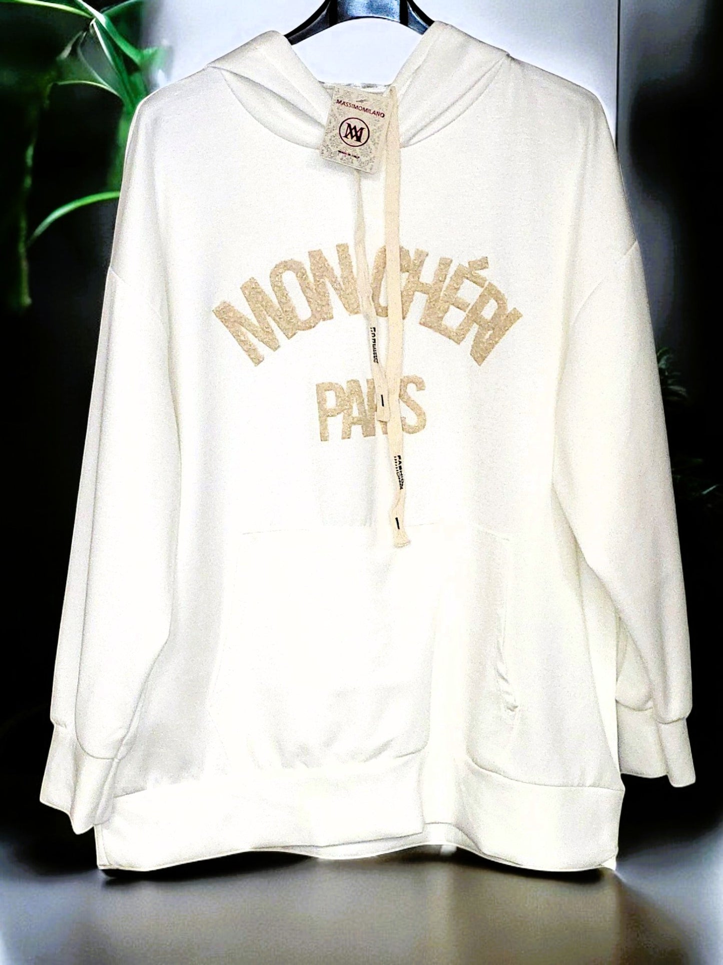 Leichter Hoodie "Mon Cherie-Paris" Gr. 42 - 46 in versch. Farben