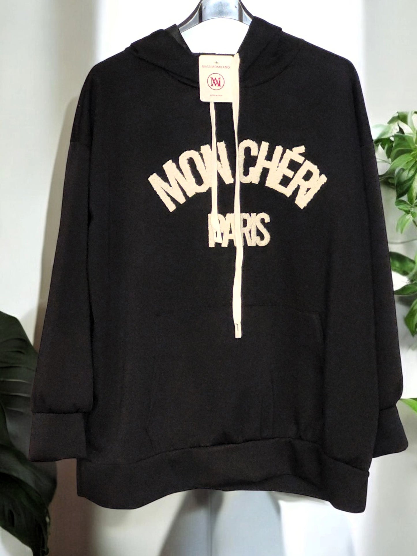 Leichter Hoodie "Mon Cherie-Paris" Gr. 42 - 46 in versch. Farben