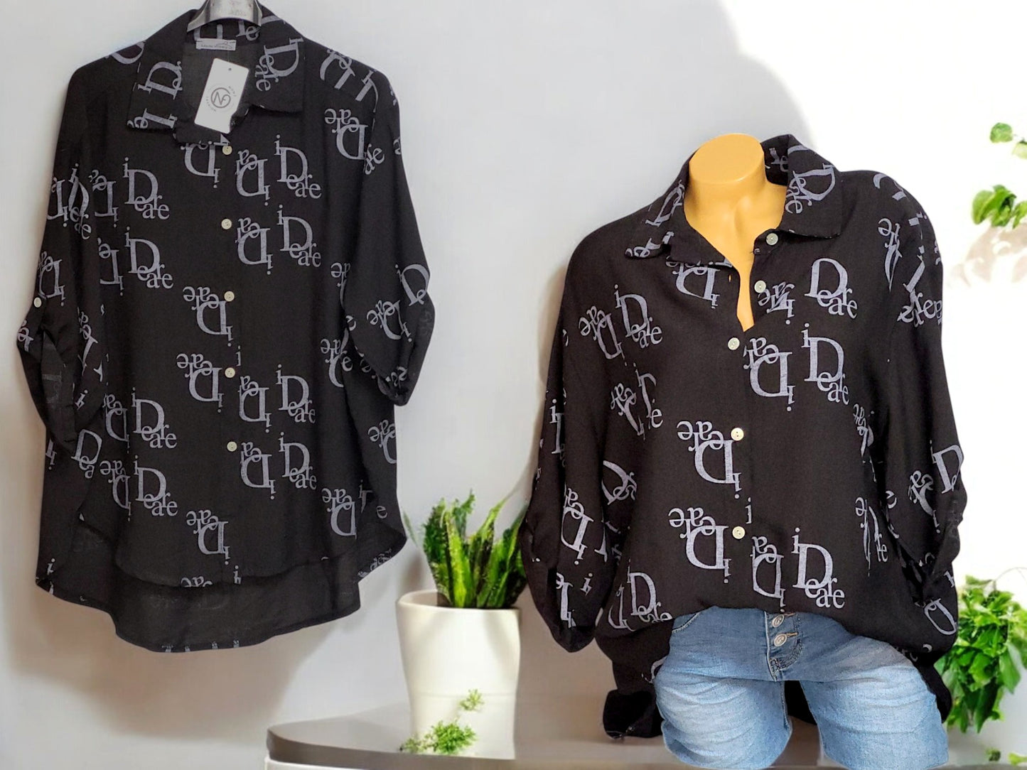 Stylische & Trendige Bluse-Leicht & Luftig Gr. 42 - 46 in versch. Farben