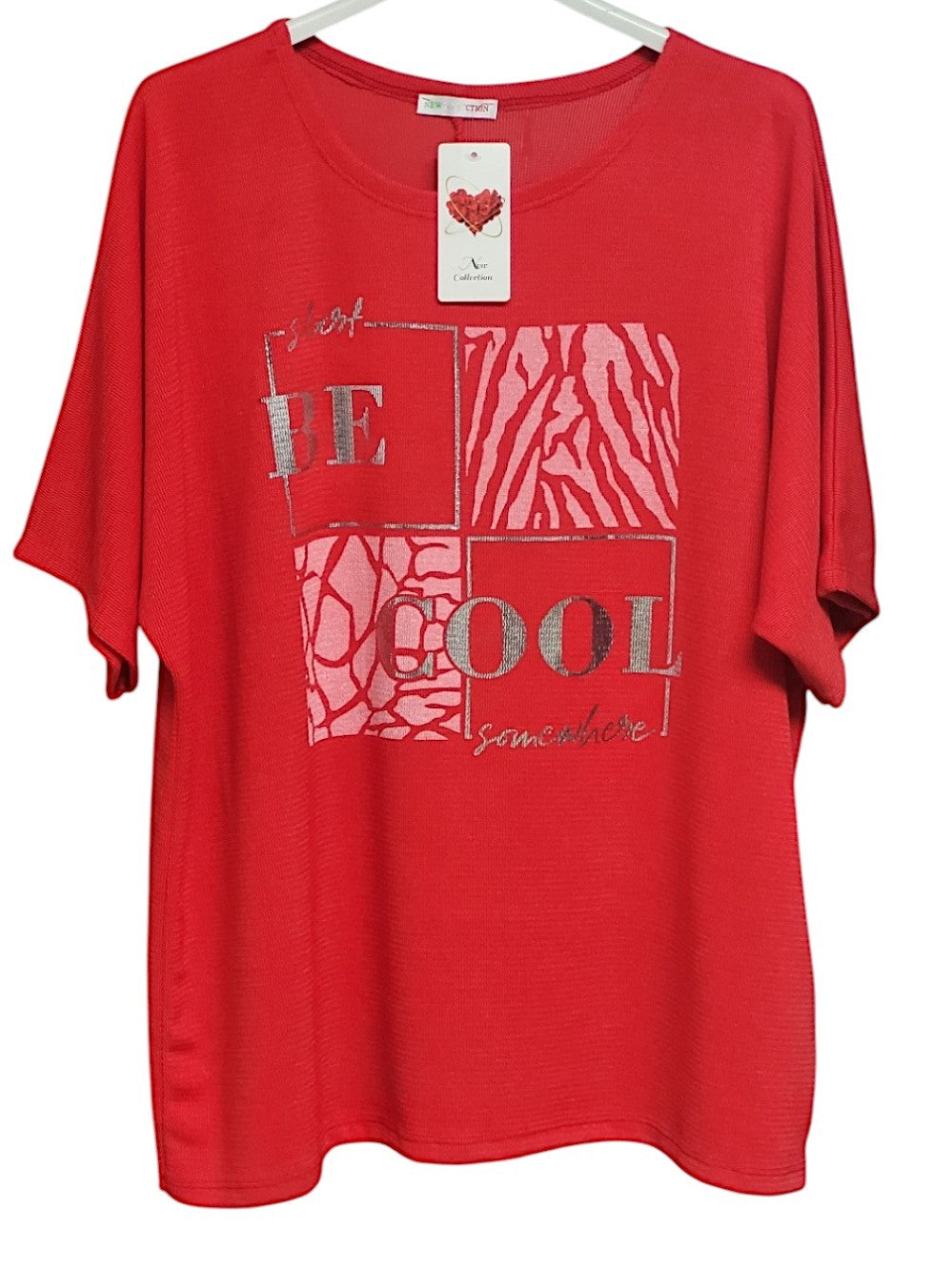 🌟 Stylisches Kurzarm-Shirt "Be Cool" 🌟Gr. 42 - 48 in versch. Farben