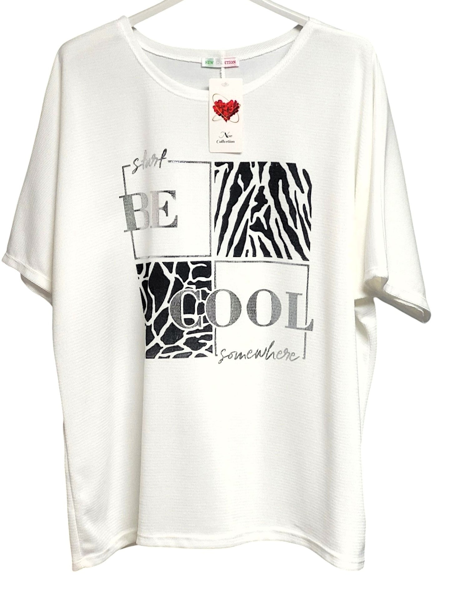 🌟 Stylisches Kurzarm-Shirt "Be Cool" 🌟Gr. 42 - 48 in versch. Farben