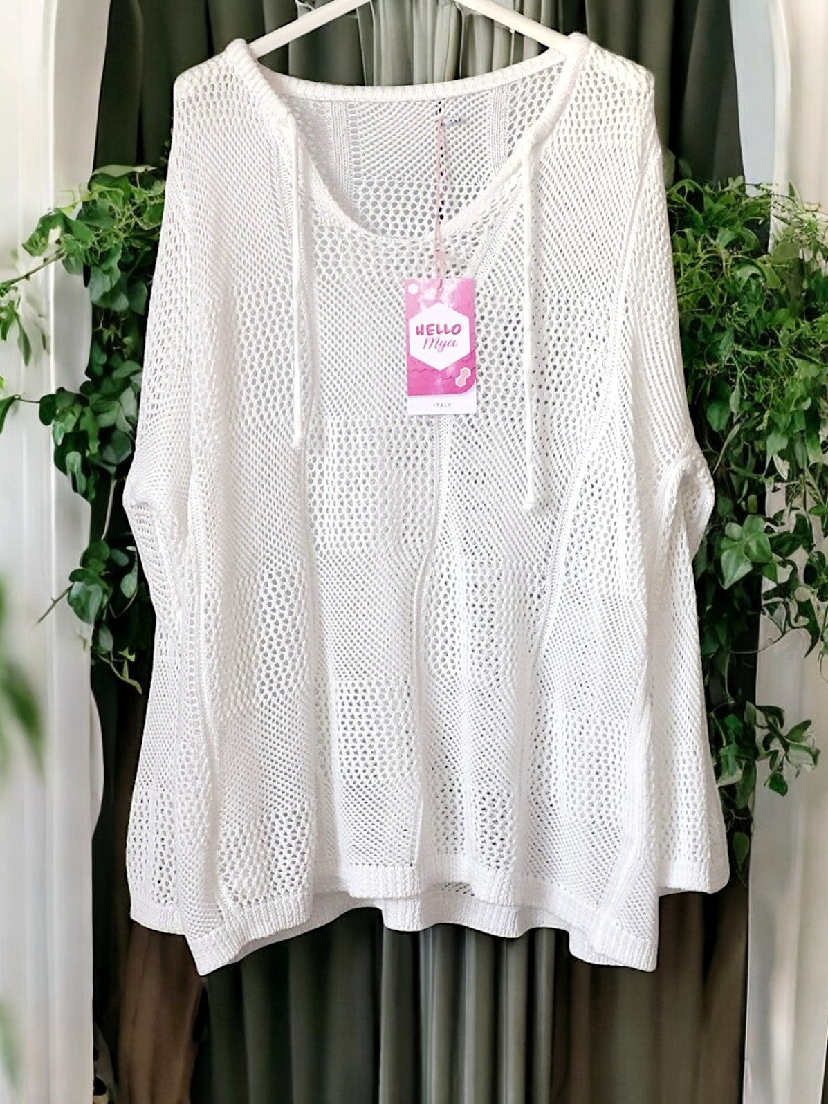 Stylischer Loch-Pulli mit Zugband ohne Kapuze – Dein Must-Have für den Frühling & Sommer! ☀️🧶Gr. 38 - 46 in vielen Farben