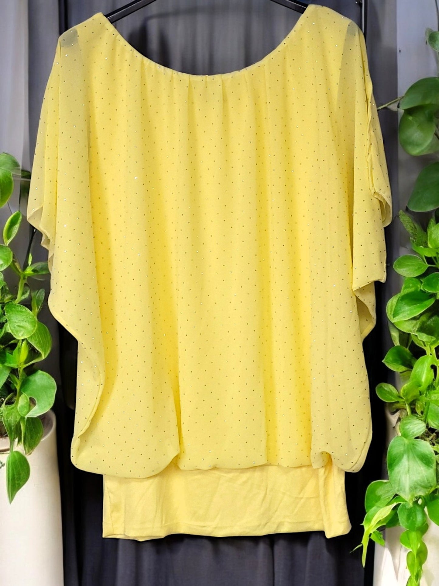 ✨ Flatterbluse mit Strass – stilvoll & bequem von Gr. 42–48 ✨