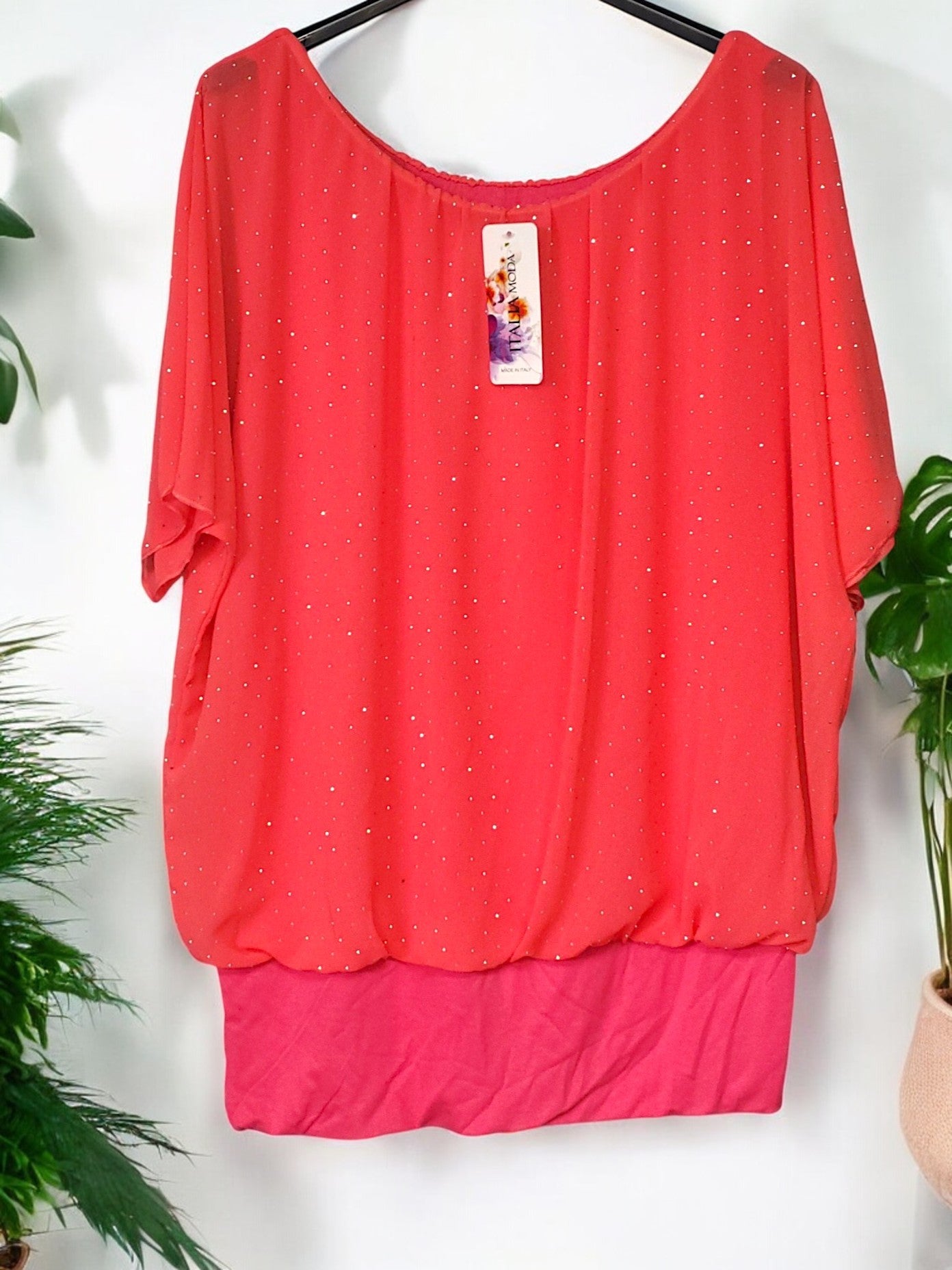 ✨ Flatterbluse mit Strass – stilvoll & bequem von Gr. 42–48 ✨