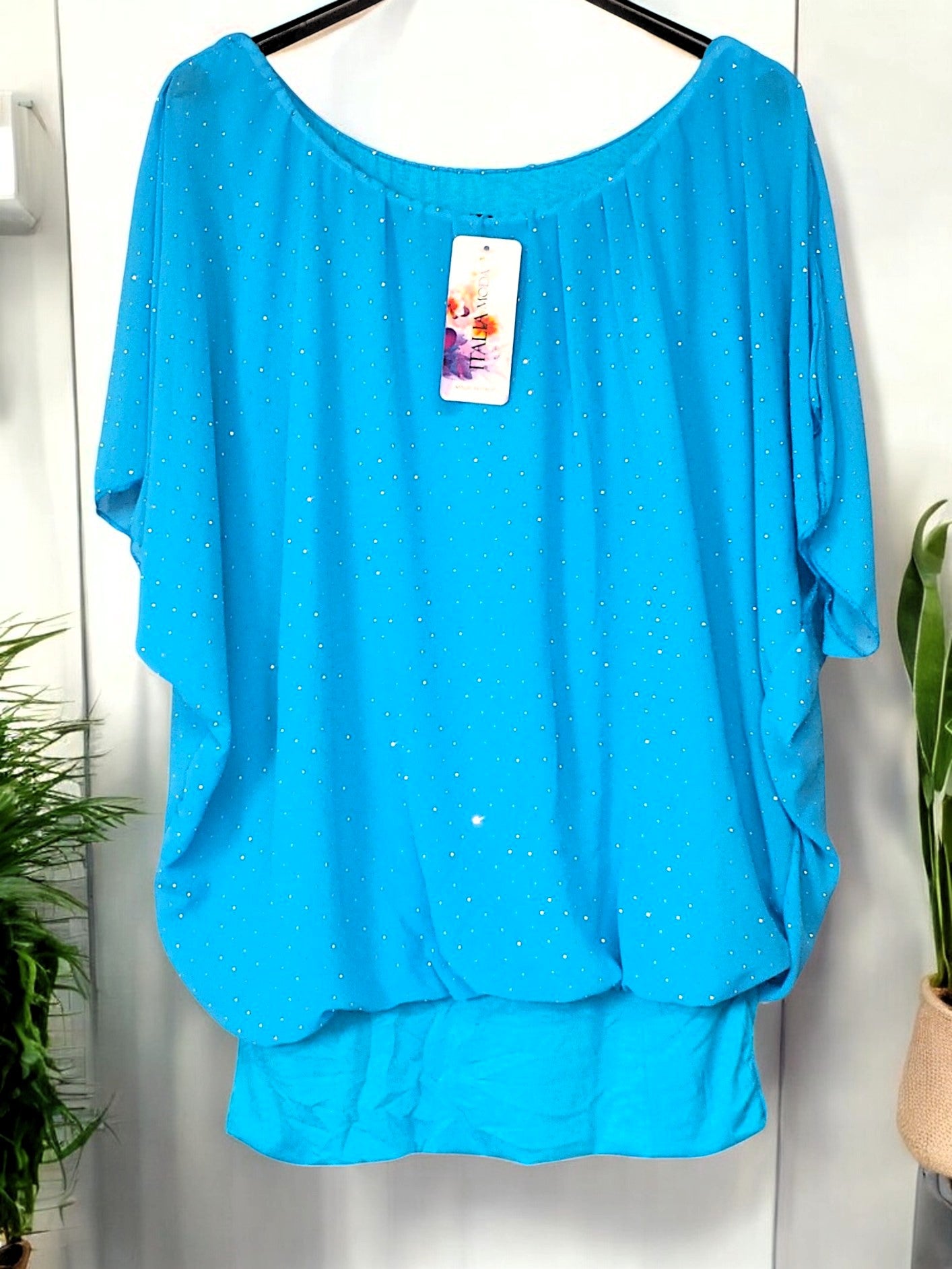 ✨ Flatterbluse mit Strass – stilvoll & bequem von Gr. 42–48 ✨