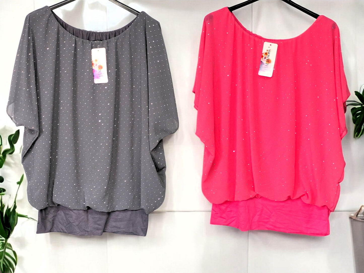 ✨ Flatterbluse mit Strass – stilvoll & bequem von Gr. 42–48 ✨