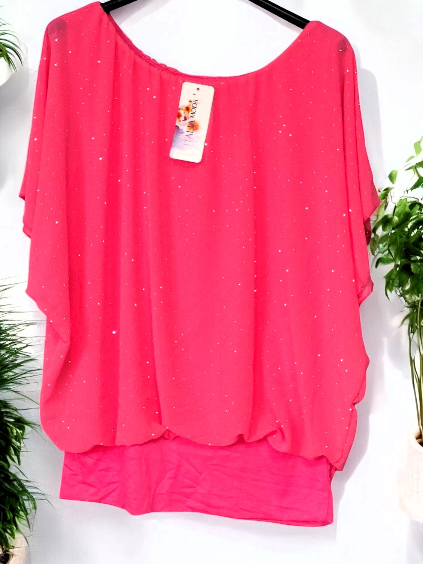 ✨ Flatterbluse mit Strass – stilvoll & bequem von Gr. 42–48 ✨