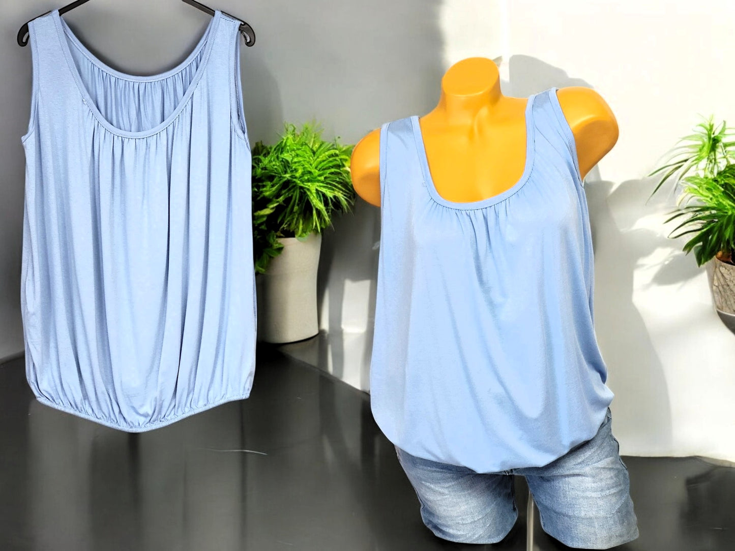 ☀️👚 Luftiges Sommer-Top mit Gummibund | 11 Farben | Gr. 42–48 👚☀️