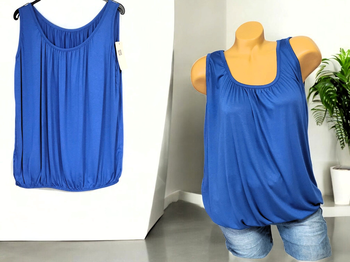 ☀️👚 Luftiges Sommer-Top mit Gummibund | 11 Farben | Gr. 42–48 👚☀️