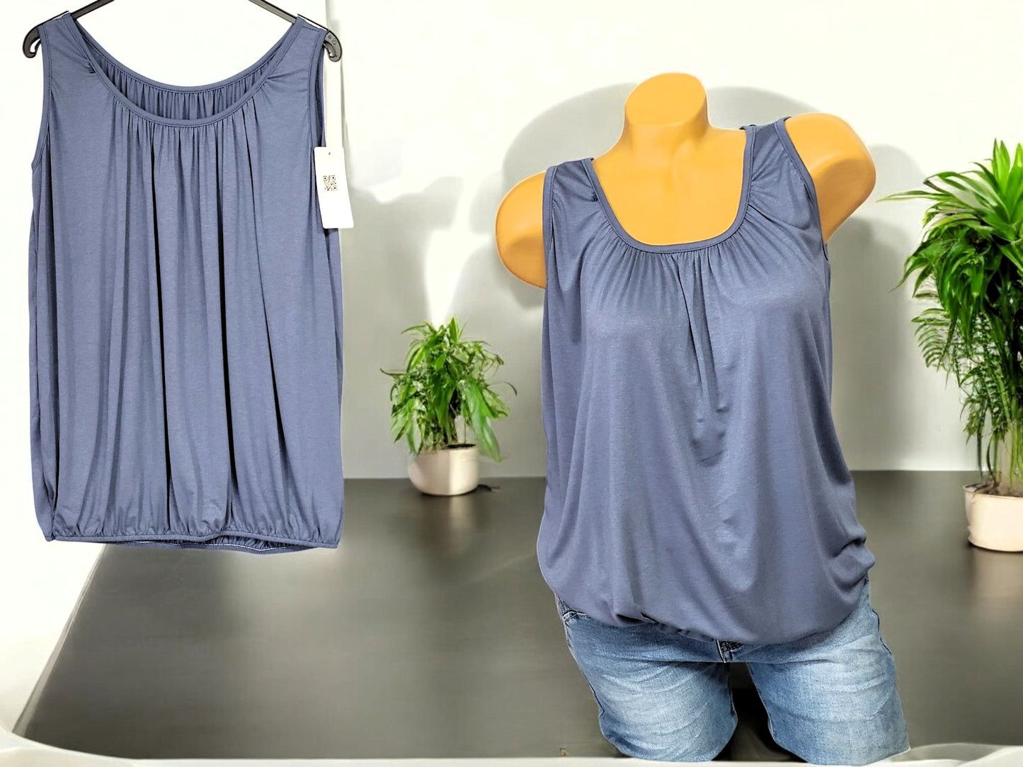 ☀️👚 Luftiges Sommer-Top mit Gummibund | 11 Farben | Gr. 42–48 👚☀️