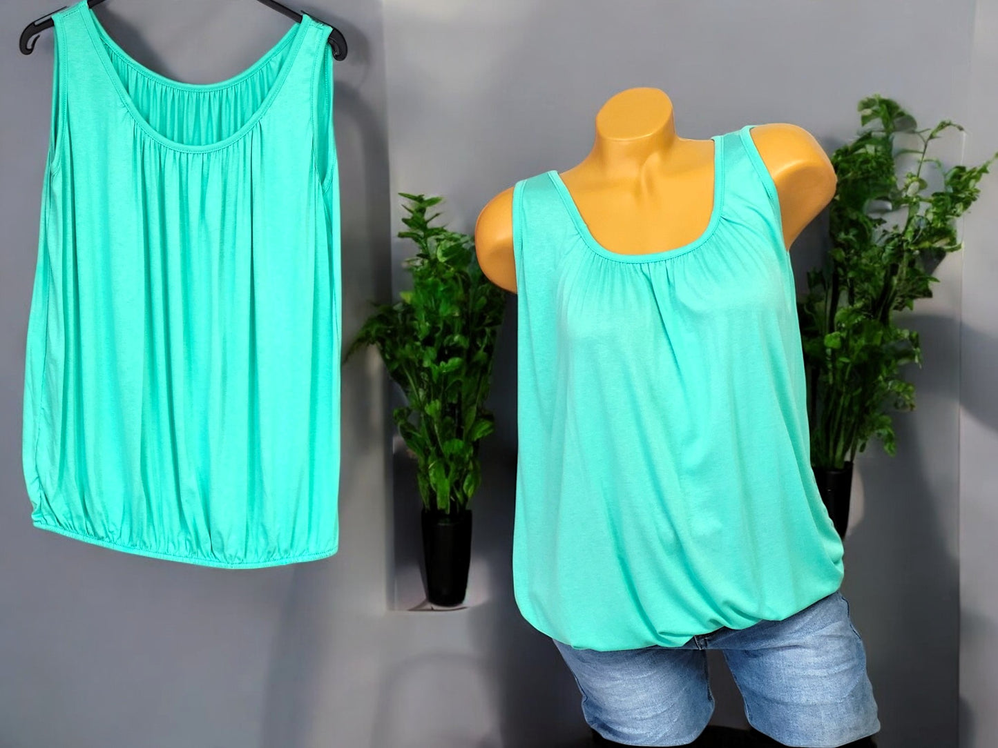 ☀️👚 Luftiges Sommer-Top mit Gummibund | 11 Farben | Gr. 42–48 👚☀️