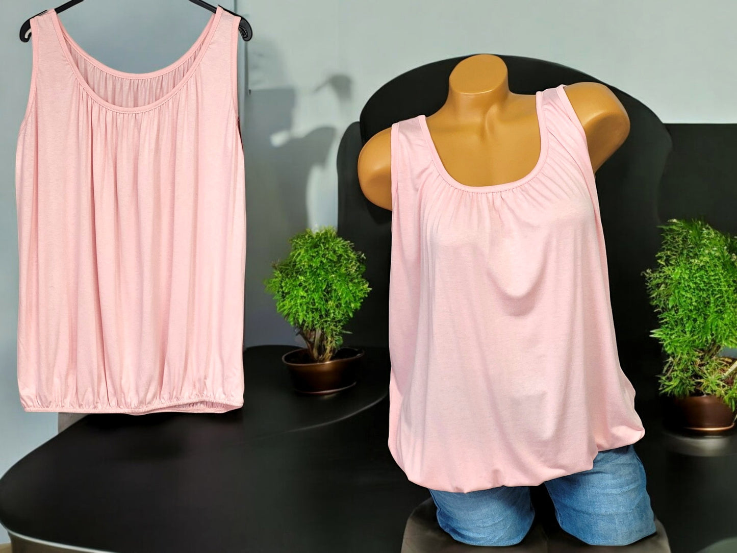 ☀️👚 Luftiges Sommer-Top mit Gummibund | 11 Farben | Gr. 42–48 👚☀️