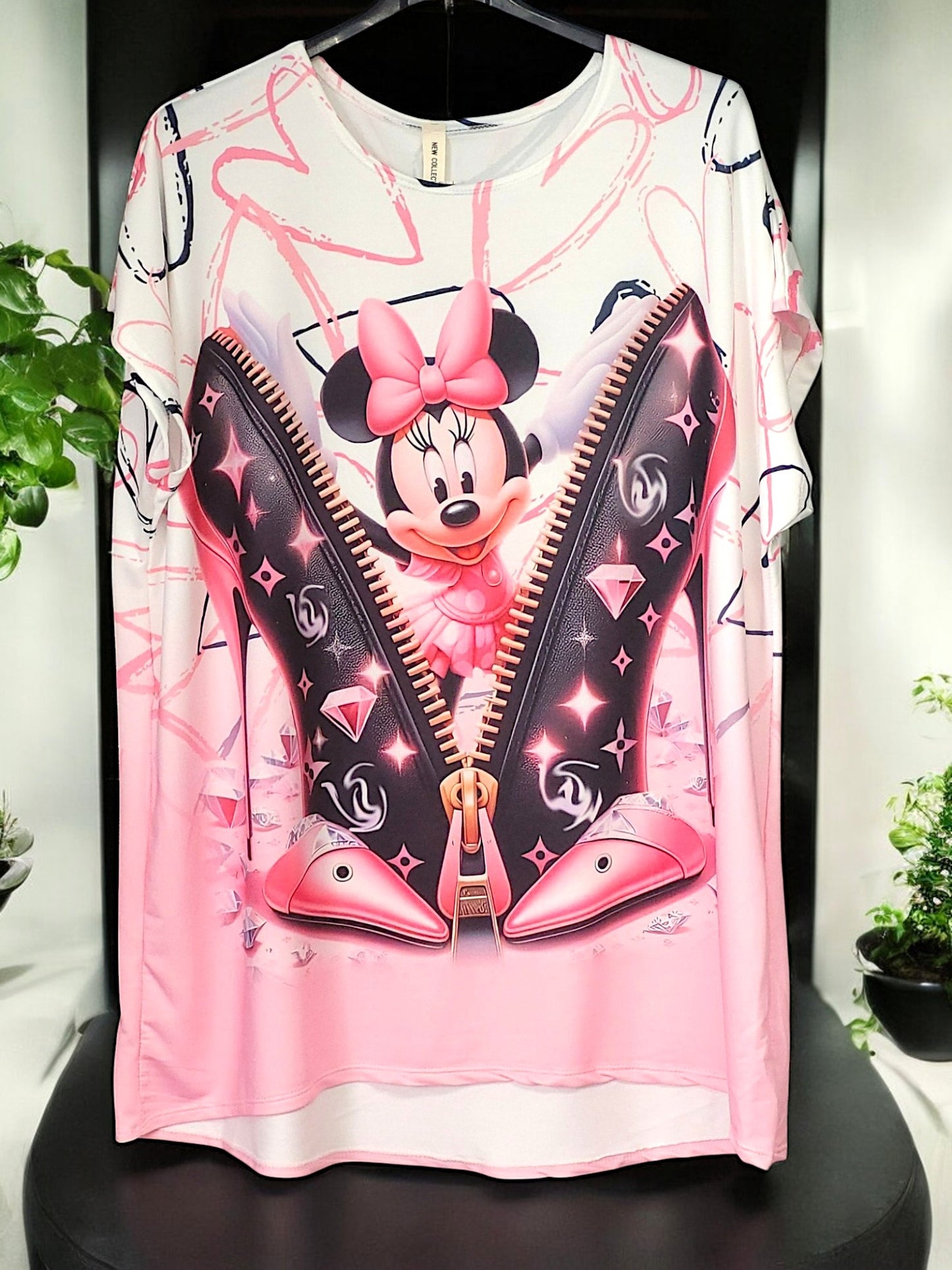 👑 Motiv-Shirt mit Front- & Rückendruck – Gr. 42–48 – 3 auffällige Designs 💖🖤