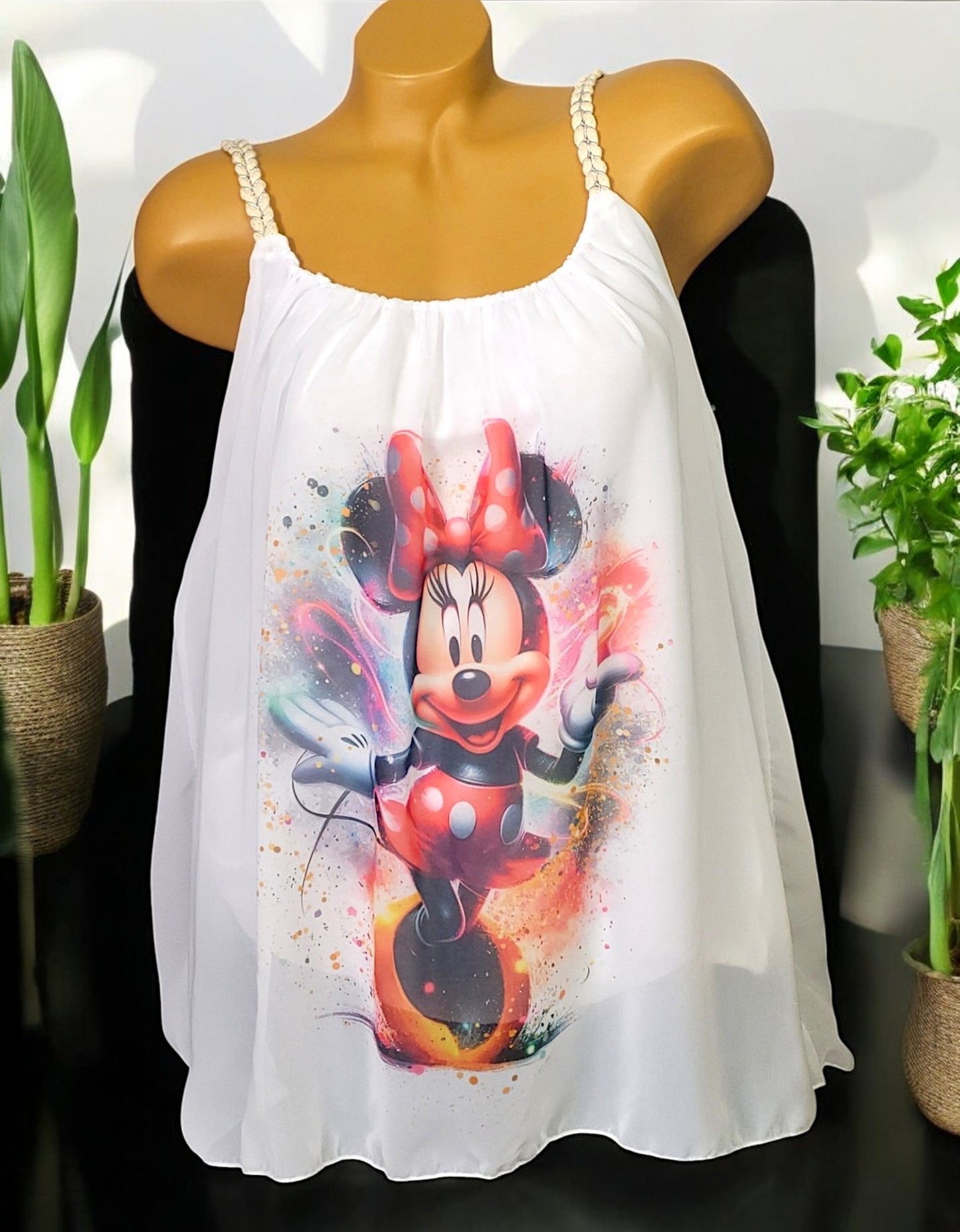 🌸 Träger-Top mit Print & A-Linien-Schnitt – Gr. 42–46 – in 6 einzigartigen Motiven 🌸