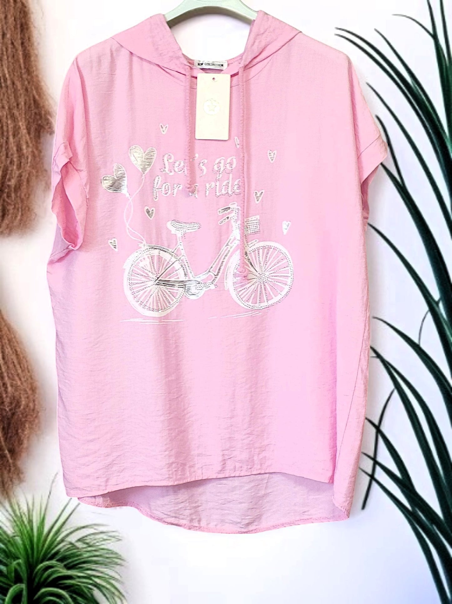 🚴♀️ Kapuzen-Hoodie "Let's go for a ride" Gr. 38–44 | 3 Farben 🌈