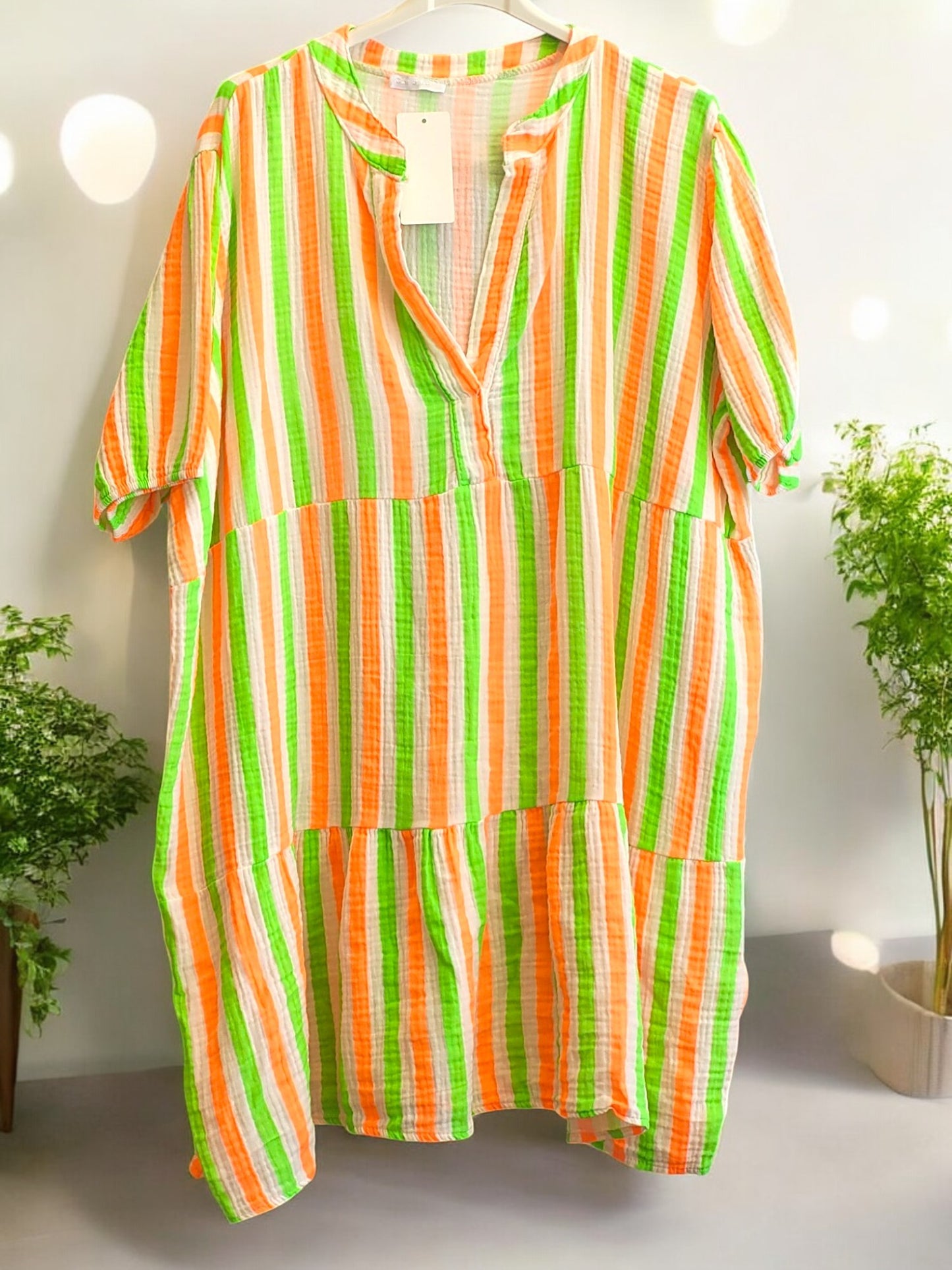 🌸 Musselin-Tunika 🌈 Gr. 46–50 Onesize – in 6 Farben – 100% Baumwolle
