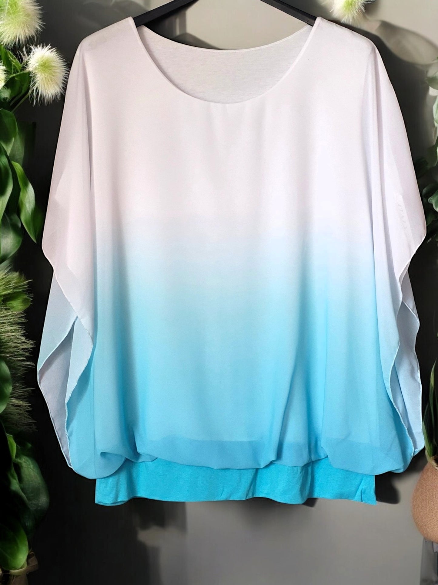 🌈 Ombré Flatter-Bluse – 10 Farben | Größe 42 – 48 ✨