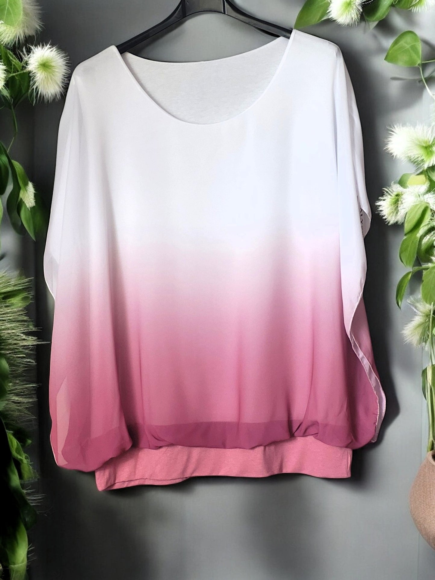🌈 Ombré Flatter-Bluse – 10 Farben | Größe 42 – 48 ✨