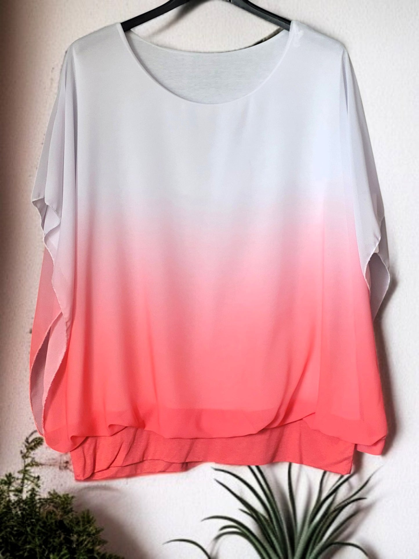 🌈 Ombré Flatter-Bluse – 10 Farben | Größe 42 – 48 ✨