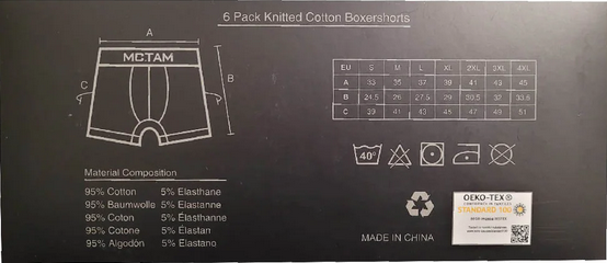 MC Tam Herrenboxer - Shorts 12er Pack in versch. Farben und Größen