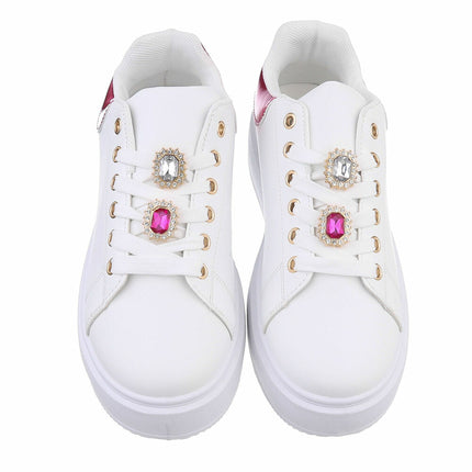 Damen Freizeit Sneaker white/fuchsia in versch. Größen
