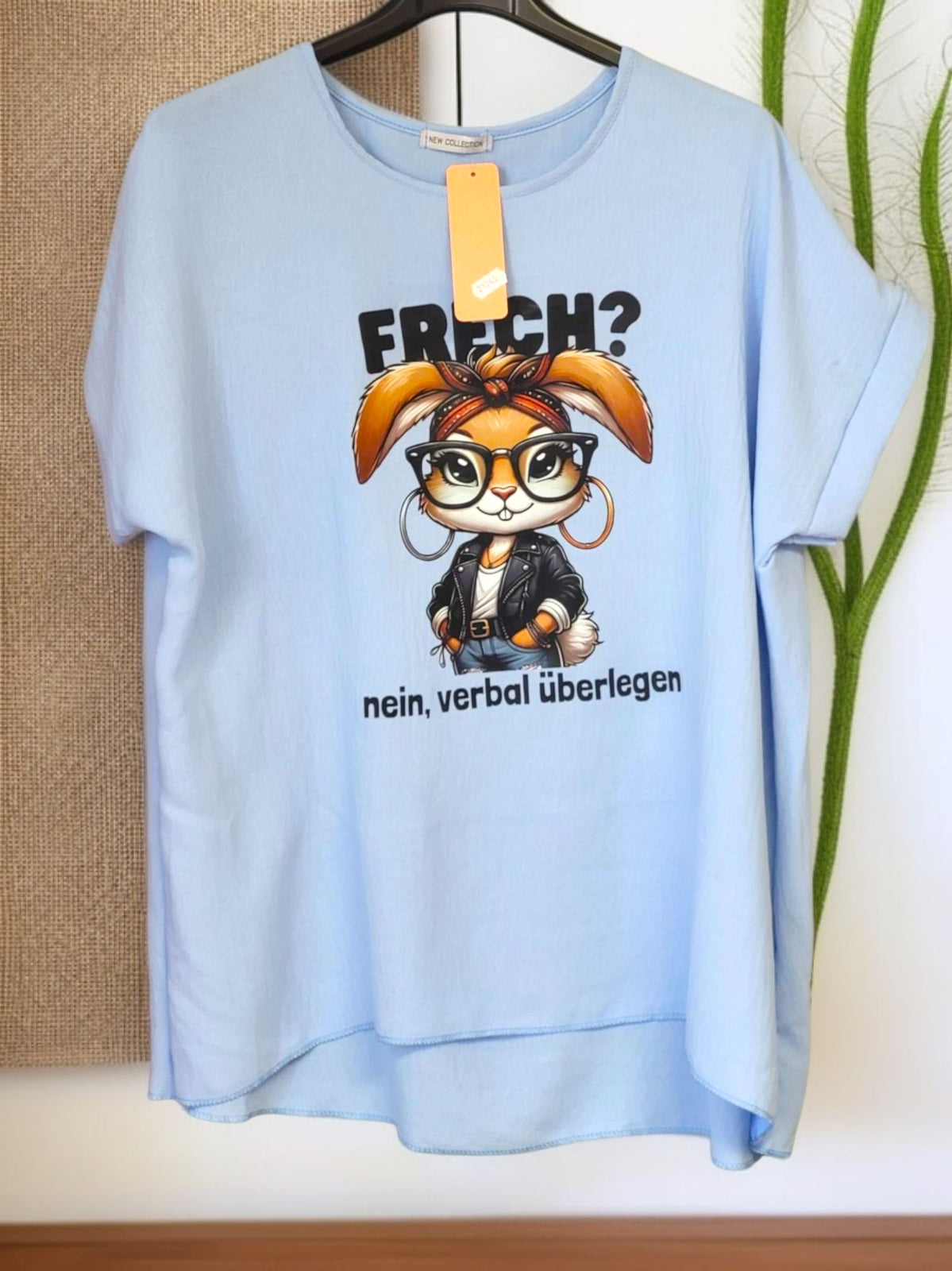 🐰✨ Blusen-Shirt „Frech? – nein, verbal überlegen“ | Gr. 42-46 | 7 Farben ✨🐰