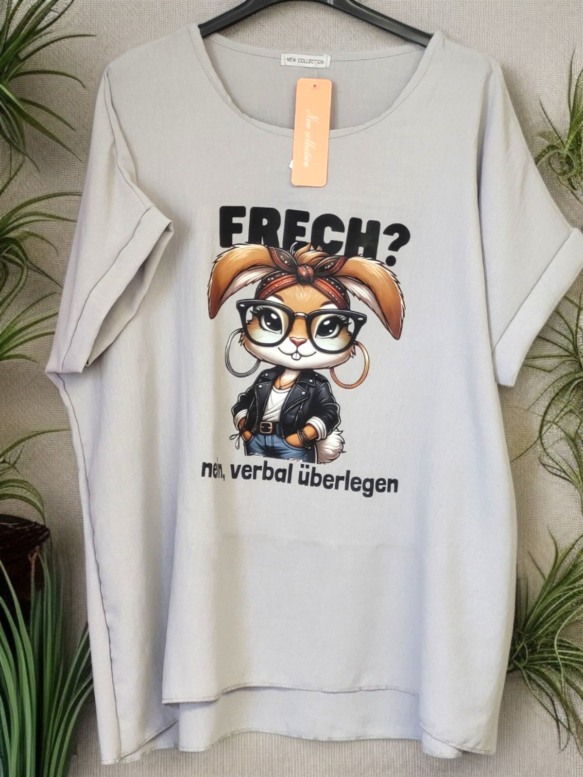 🐰✨ Blusen-Shirt „Frech? – nein, verbal überlegen“ | Gr. 42-46 | 7 Farben ✨🐰