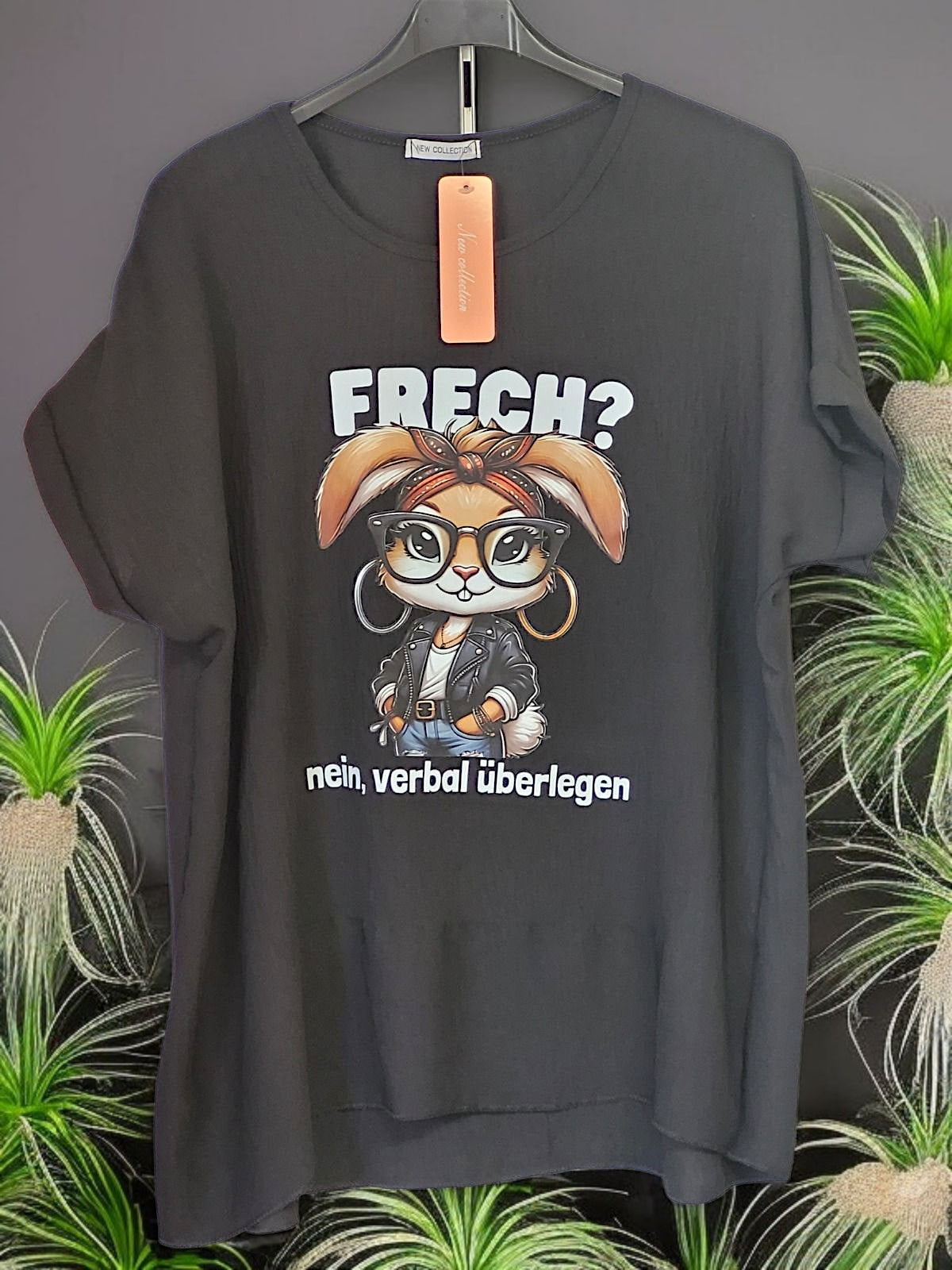 🐰✨ Blusen-Shirt „Frech? – nein, verbal überlegen“ | Gr. 42-46 | 7 Farben ✨🐰