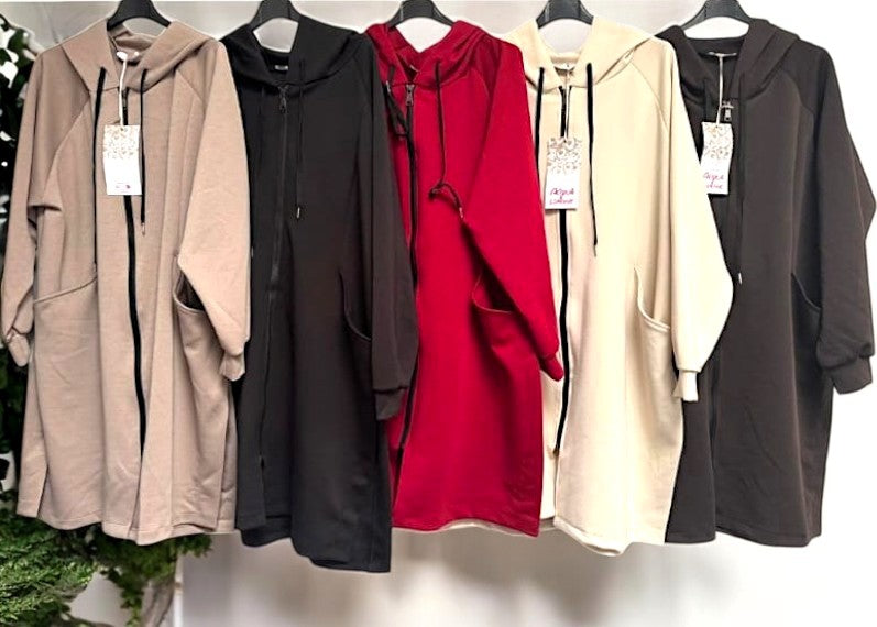 🧥✨ Vorbestellung: Sweatjacke mit Kapuze – 5 Farben 🌈 | Gr. 42–48