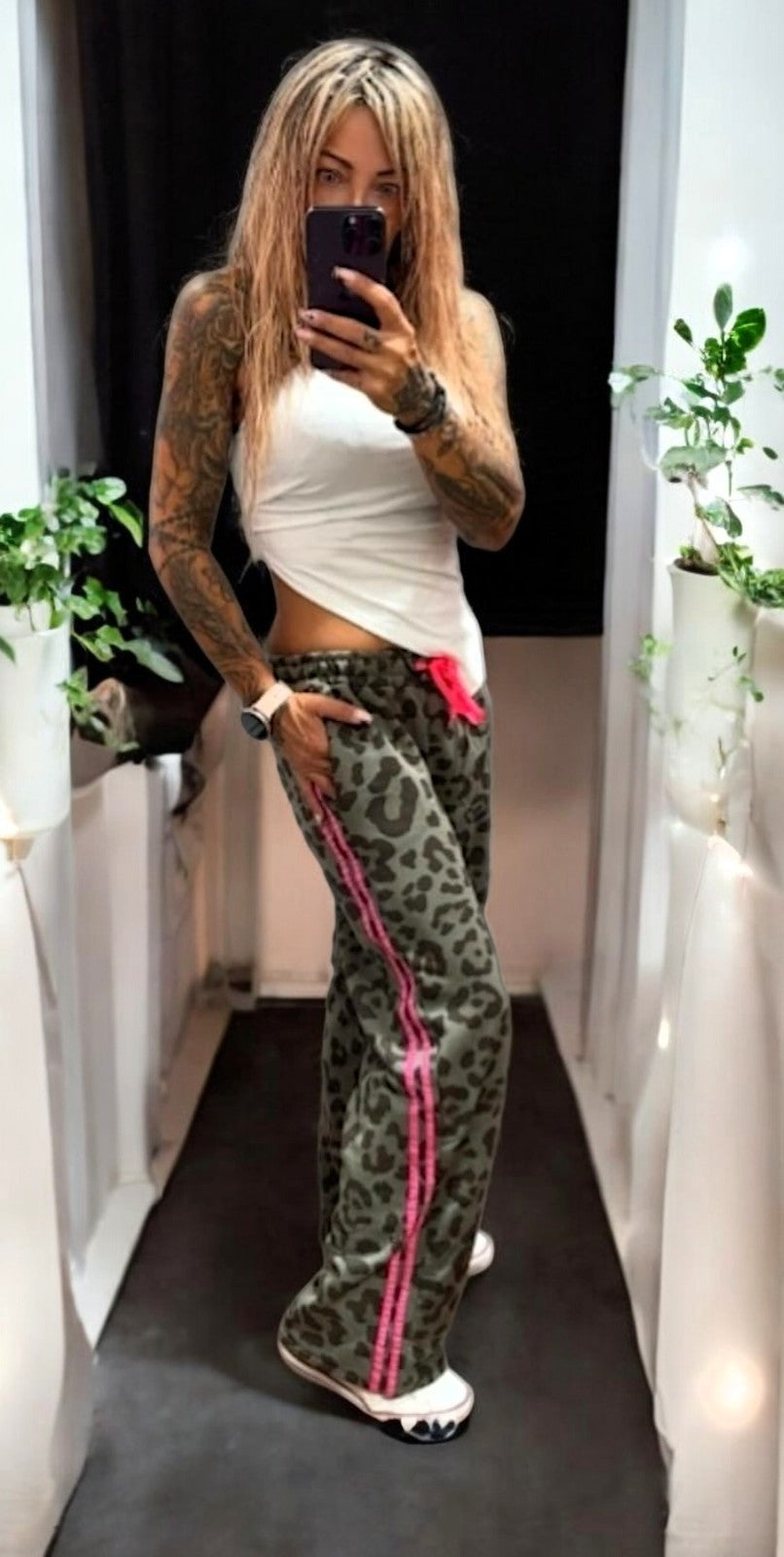 ✨ Vorbestellung – Hose mit Leo-Print 🐆 Gr. 38–42 – 4 Farben zur Auswahl ✨