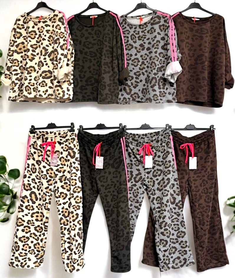 ✨ Vorbestellung – Hose mit Leo-Print 🐆 Gr. 38–42 – 4 Farben zur Auswahl ✨