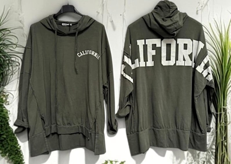 ✨ Vorbestellung – Hoodie „CALIFORNIA“ 🏄♀️ Gr. 42–46 – 7 Farben zur Auswahl ✨