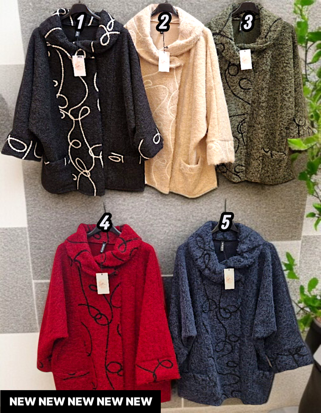 ✨ Vorbestellung – Kurzmantel mit Stehkragen 🧣 Gr. 42–48 – 5 Farben zur Auswahl ✨