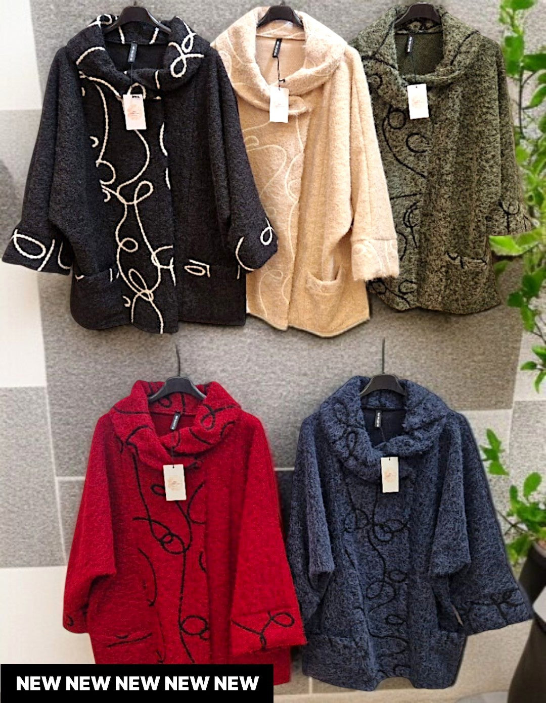 ✨ Vorbestellung – Kurzmantel mit Stehkragen 🧣 Gr. 42–48 – 5 Farben zur Auswahl ✨