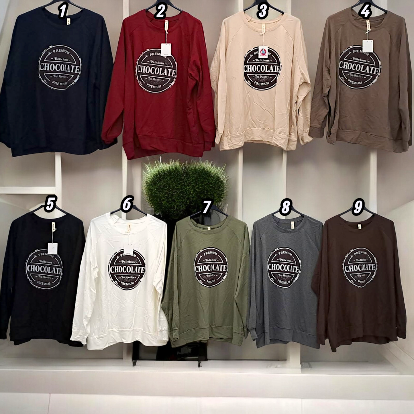 ✨ Vorbestellung – Sweatshirt "Chocolate" 🍫 | Gr. 50-54 | 9 Farben zur Auswahl 🌈 ✨