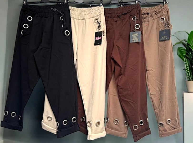 ✨ Vorbestellung: Jogpant mit Ösen-Details 👖 – Gr. 38–42 – 4 Farben zur Auswahl ✨