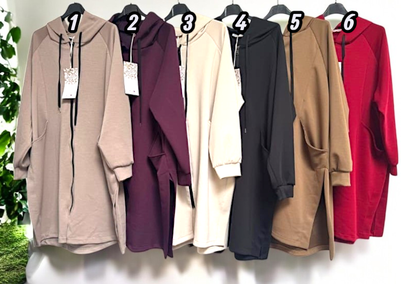 🧥✨ Vorbestellung: Sweatjacke mit Kapuze – 6 Farben 🌈 | Gr. 42–48