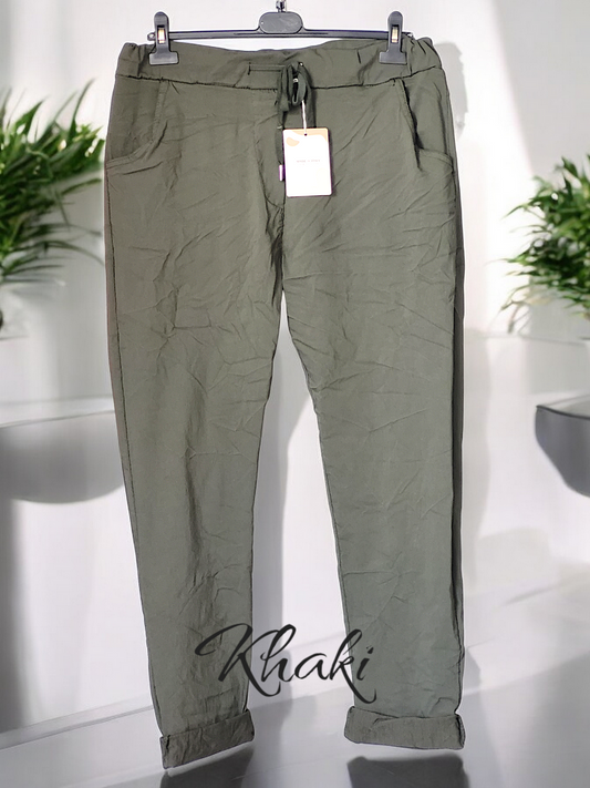 Stretchige Jogpant Uni Gr. 44 - 48/50 in versch. Farben