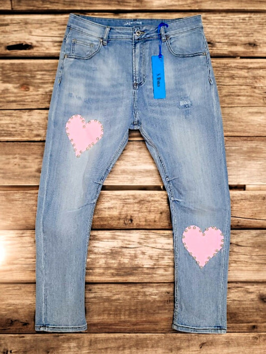 Stylische Sexy Woman Jeans mit Herz in 2 Größen