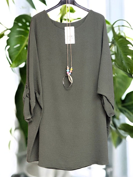 🌟 Modische Tunika mit Kette 🌟Gr. 44 - 48 in versch. Farben