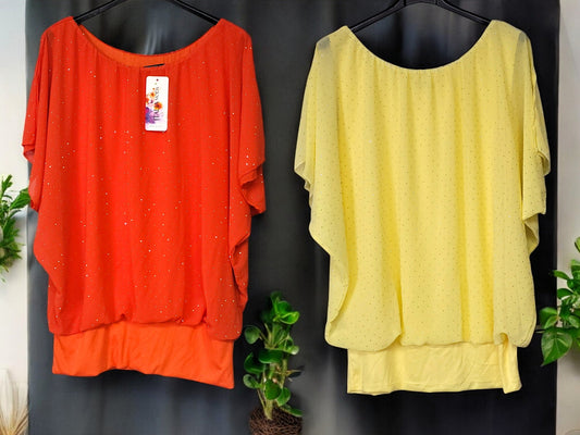 ✨ Flatterbluse mit Strass – stilvoll & bequem von Gr. 42–48 ✨