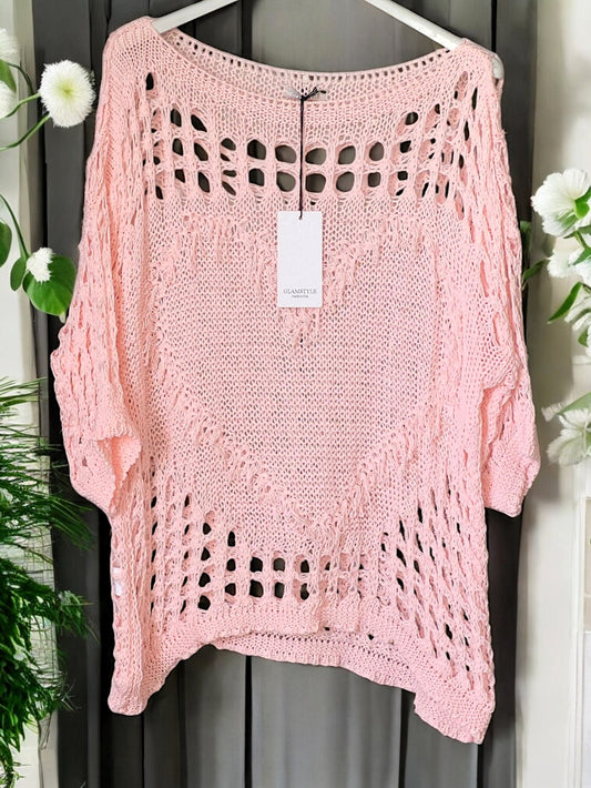 Lochpulli "Heart" – Casual Pullover (Gr. 38-44) 💖🖤✨