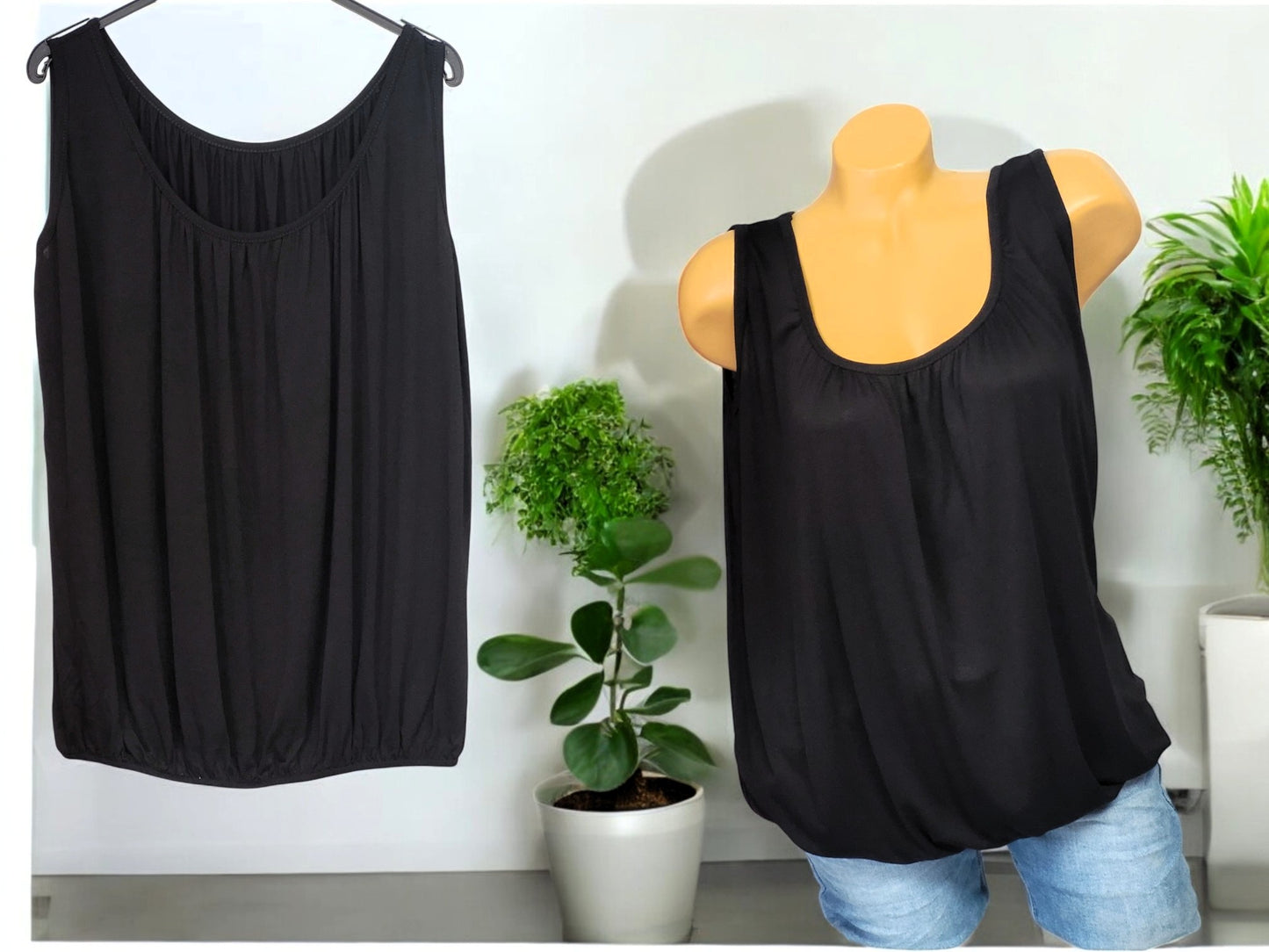 ☀️👚 Luftiges Sommer-Top mit Gummibund | 11 Farben | Gr. 42–48 👚☀️