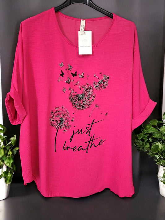 ✨ Blusenshirt mit Strass & Schmetterlingsmotiv – Gr. 42–48 – in 7 Farben erhältlich ✨
