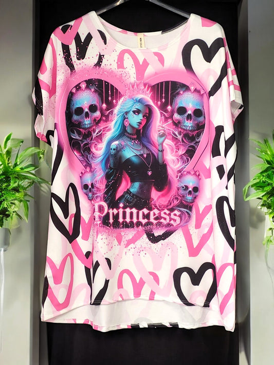👑 Motiv-Shirt mit Front- & Rückendruck – Gr. 42–48 – 3 auffällige Designs 💖🖤